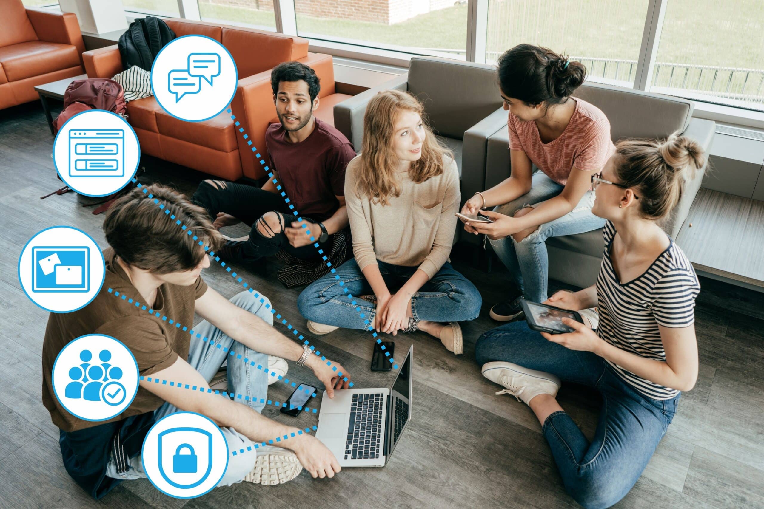 People and communities connected through technology